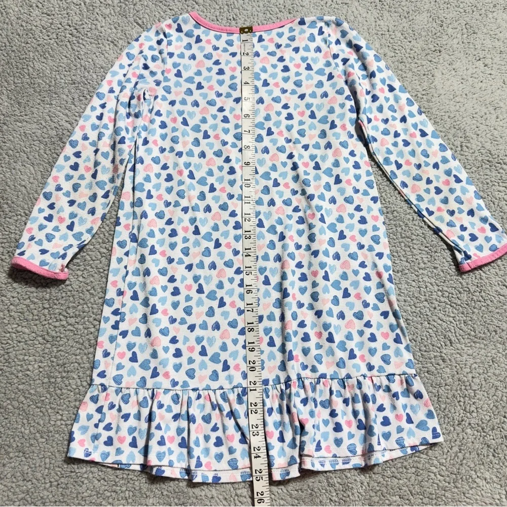 Gymboree Girls Heart Print Nightgown Dress Long Sleeve Size S (5–6)